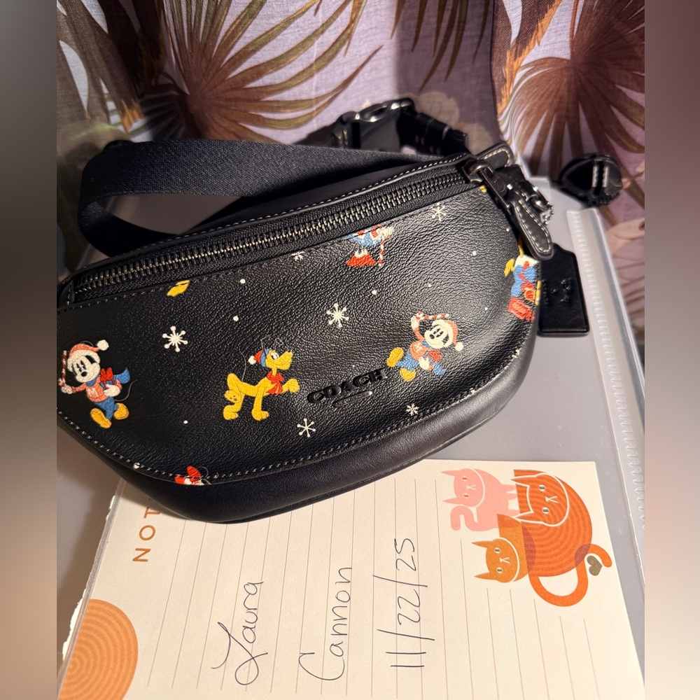 Coach Disney Christmas Mickey Fanny Pack